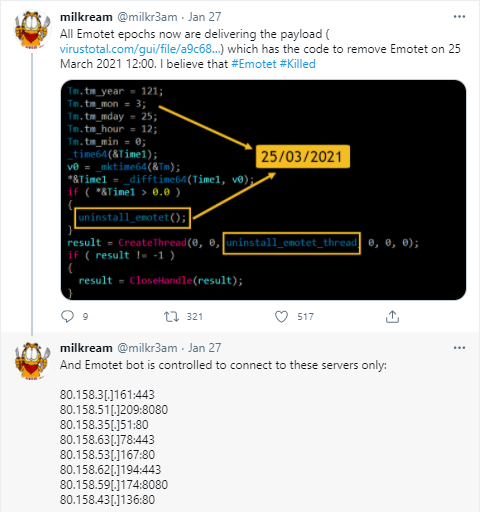 The World Most Vulnerable Malware Emotet was Takedown on April 25, 2021!