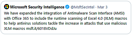 Microsoft Office 365 Deploy Protection Against Malicious XLM Macros!