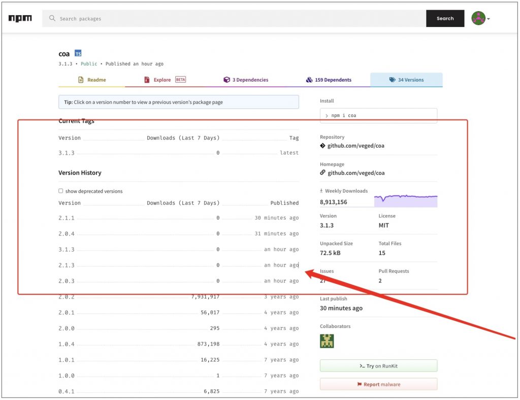 Popular-‘coa’-NPM-library-Seized-to-hijack-User-Credentials-image1